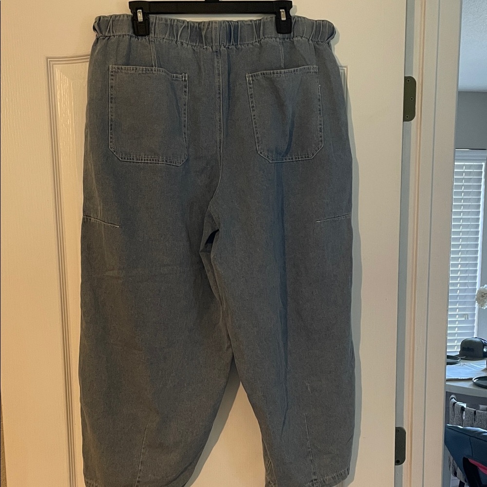 Relaxed Drawstring Utility Pants - Slate Blue - Picture 3 of 3
